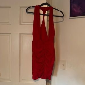 Red club dress